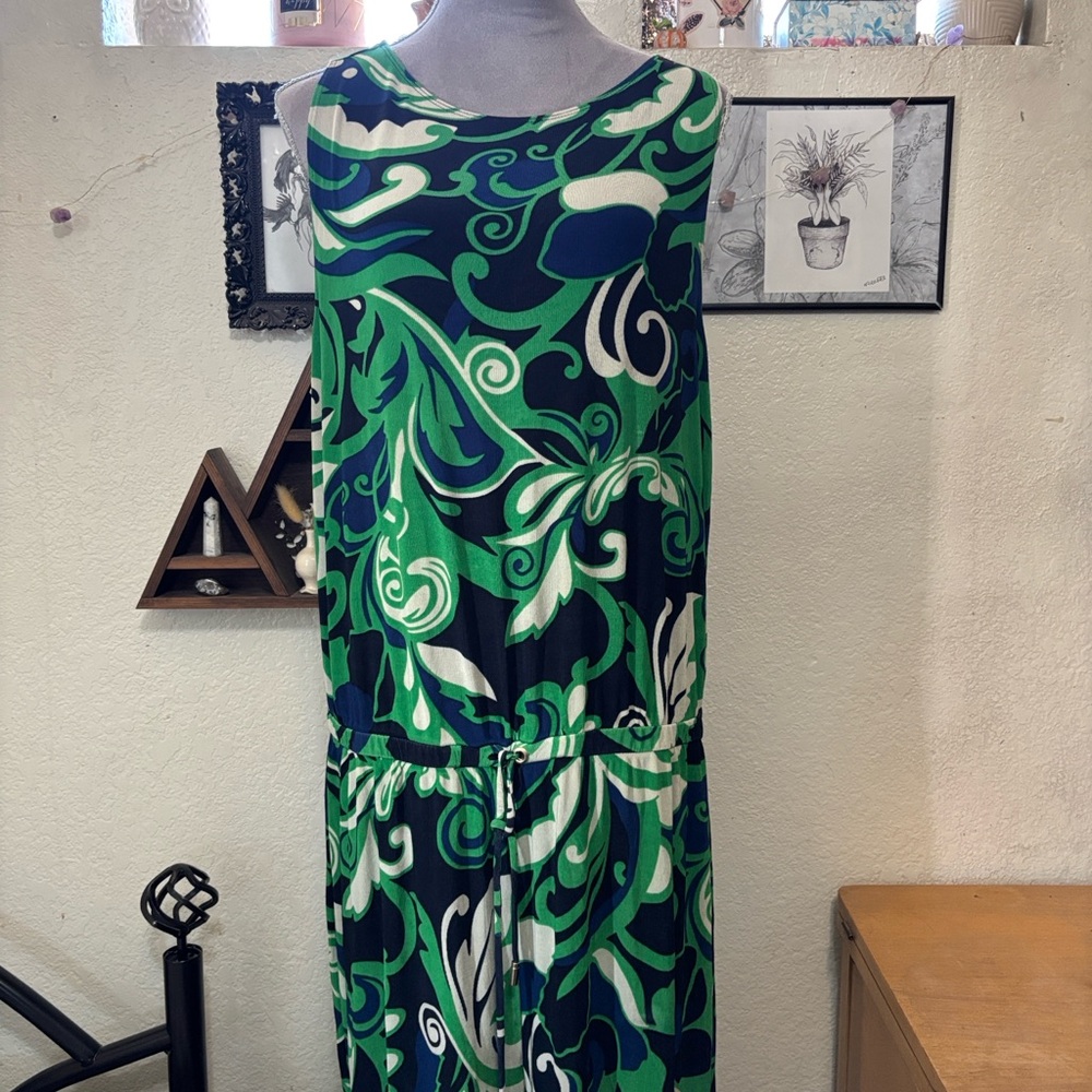 Chico’s jumpsuit - geometric print, sleeveless